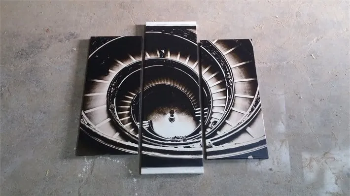 Spiral Merdiven Kanvas Tablo