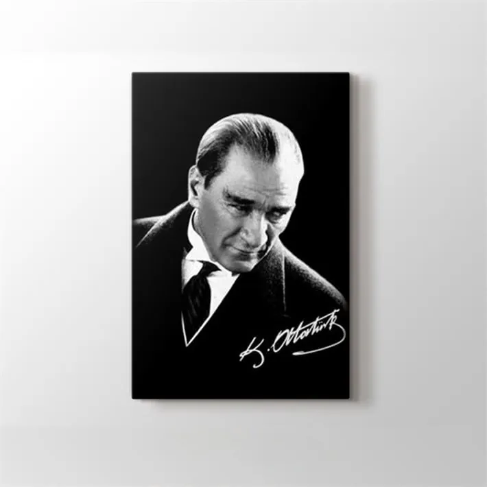 İmzalı Atatürk Kanvas Tablosu