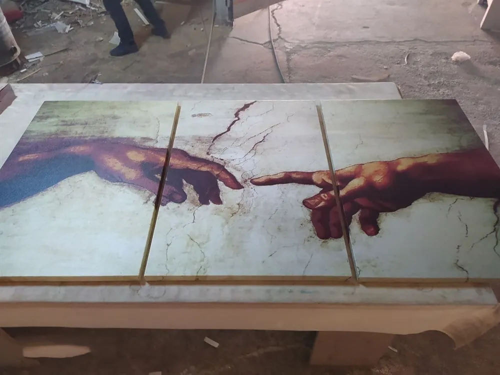 Ademin Yarat??lÜç?? The Creation Of Adam Kanvas Tablosu
