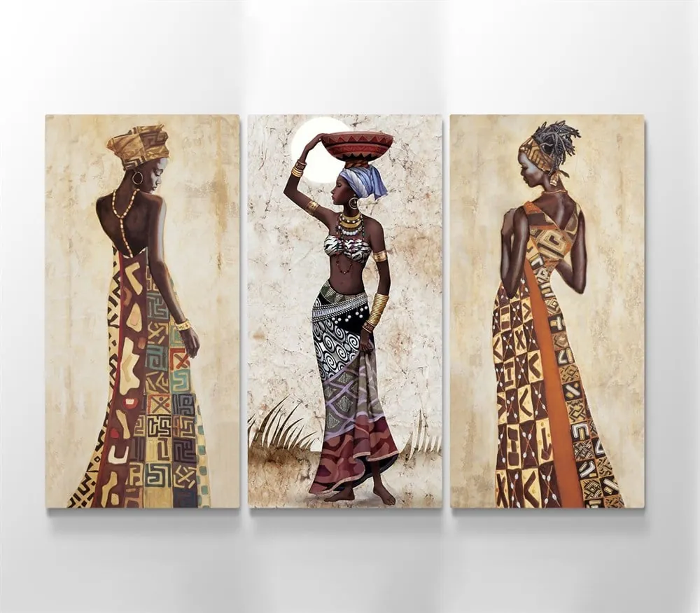 Afrikalı Kadınlar Kanvas Tablosu