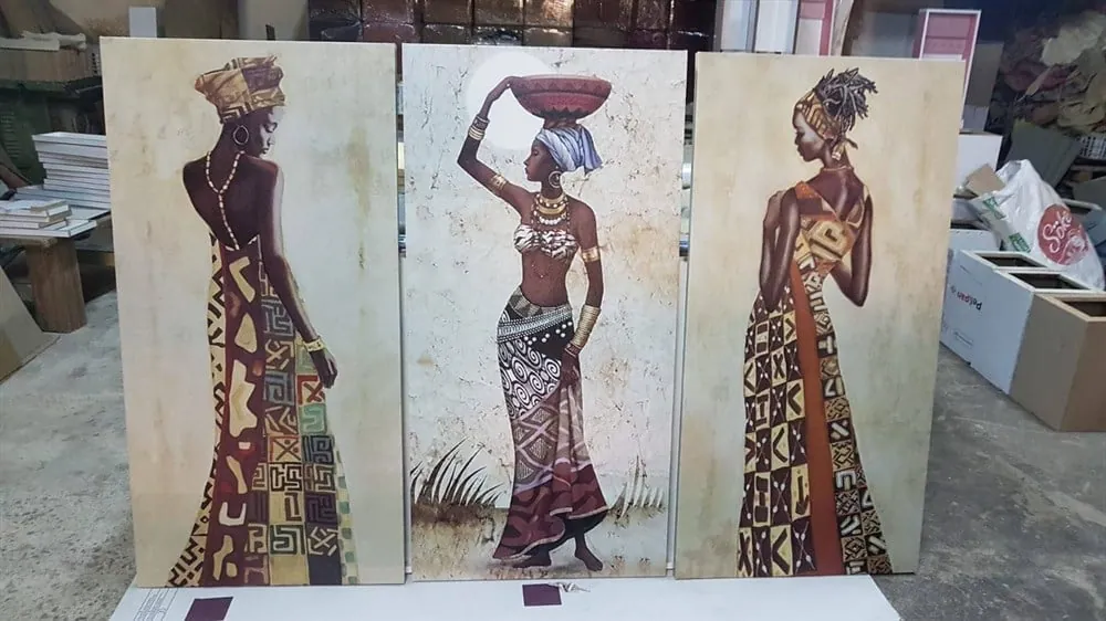 Afrikalı Kadınlar Kanvas Tablosu