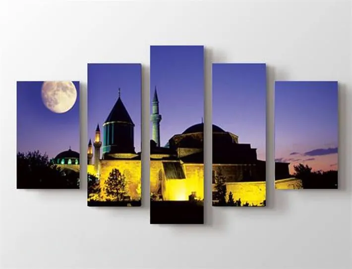 Mevlana T??rbesi Semazenler Kanvas Tablo