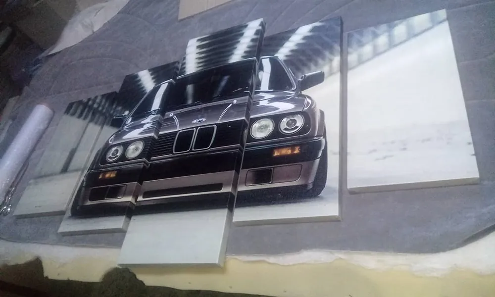 BMW E30 Araba 5 Parça Kanvas Tablo