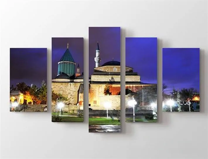 Mevlana T??rbesi Semazenler Kanvas Tablo