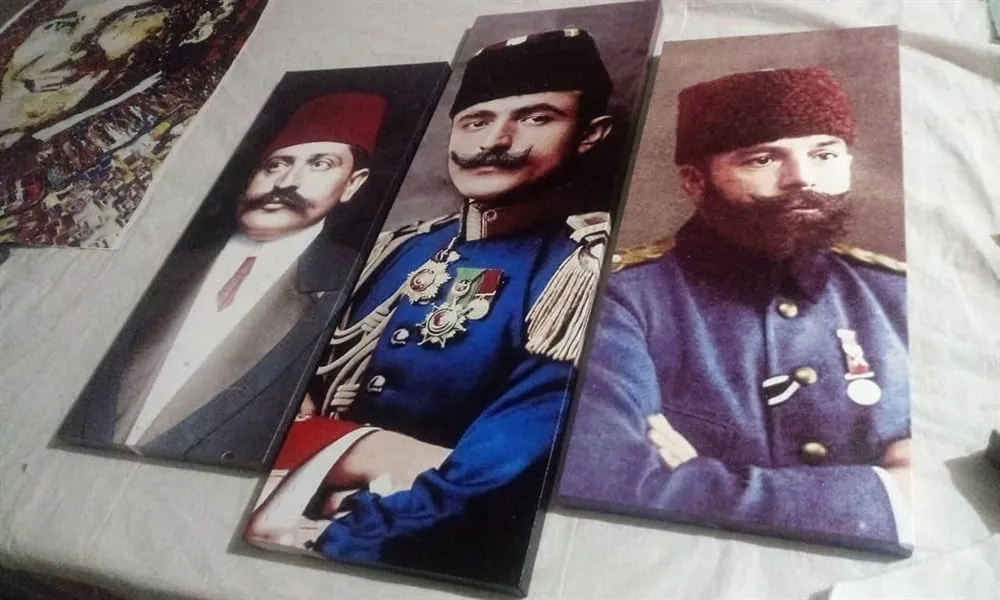 Cemal Pa??a Enver Pa??a Talat Pa??a Kanvas Tablo
