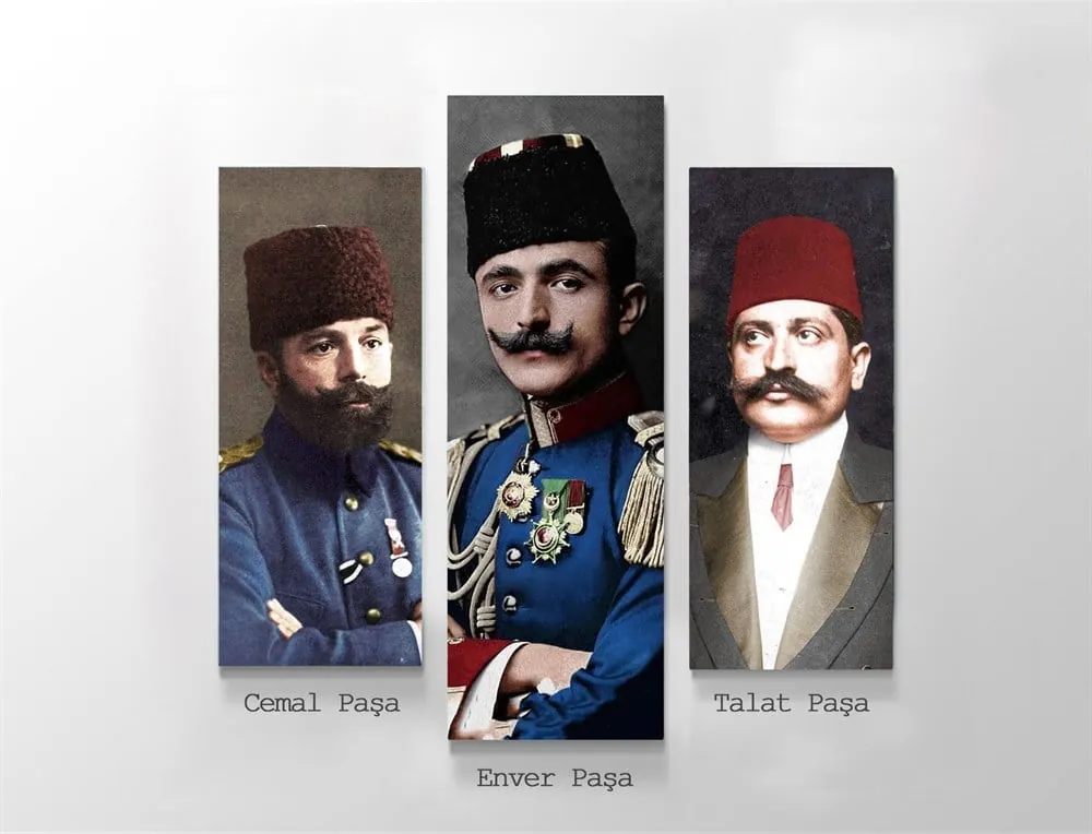 Cemal Paşa Enver Paşa Talat Paşa Kanvas Tablo