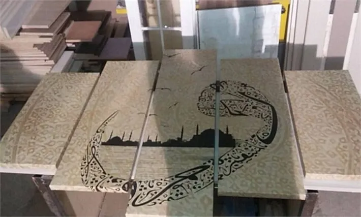 Vav ve İstanbul Sil??eti 5 parça kanvas tablo