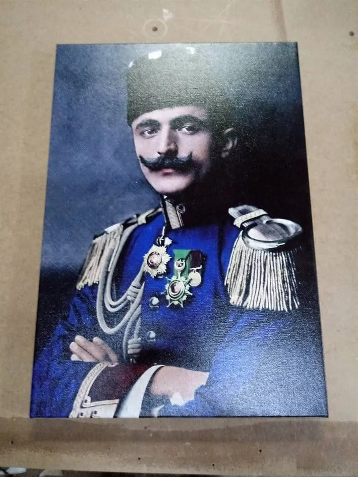 Enver Pa??a Renkli Kanvas Tablosu