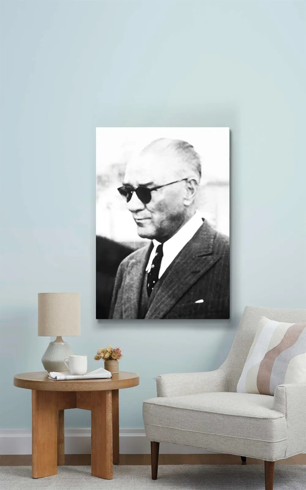 G??zl??kl?? Mustafa Kemal Atatürk Resmi Kanvas Tablo