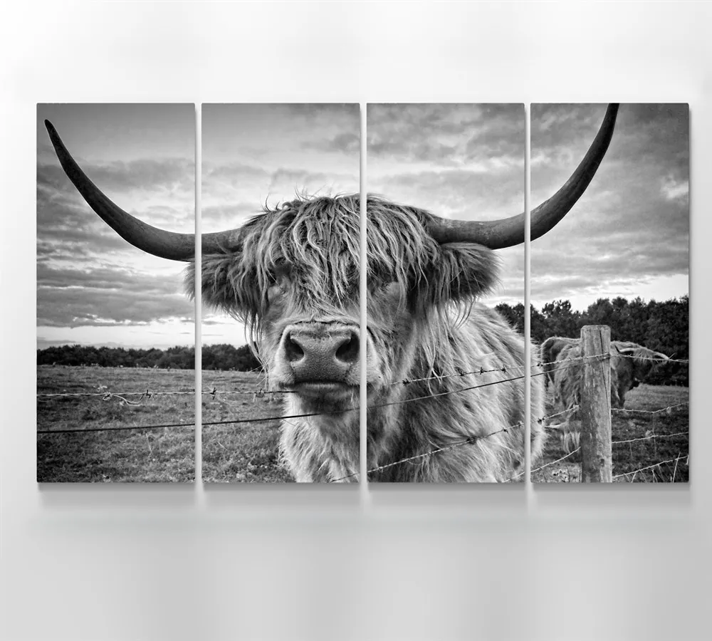 isko?? Highlander Dağ SÜç??r?? 4 Parçalı Kanvas Tablo
