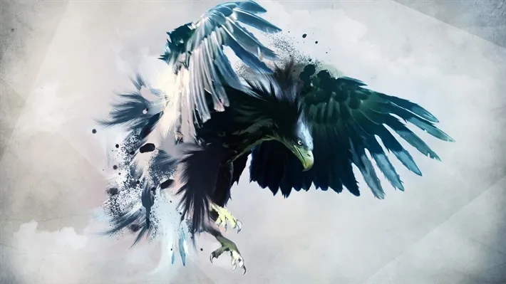 Kartal Tek Parça Kanvas Tablo