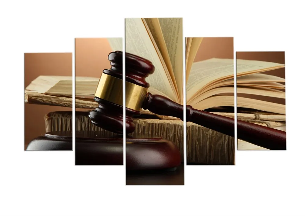 Law 5 Parça Kanvas Tablo