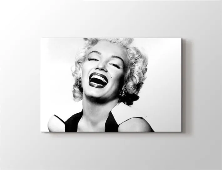 Marilyn Monroe Siyah Beyaz Kanvas Tablo