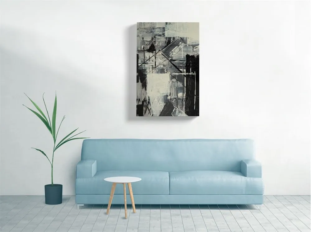 Minimalist Kanvas Siyah Beyaz Tablo