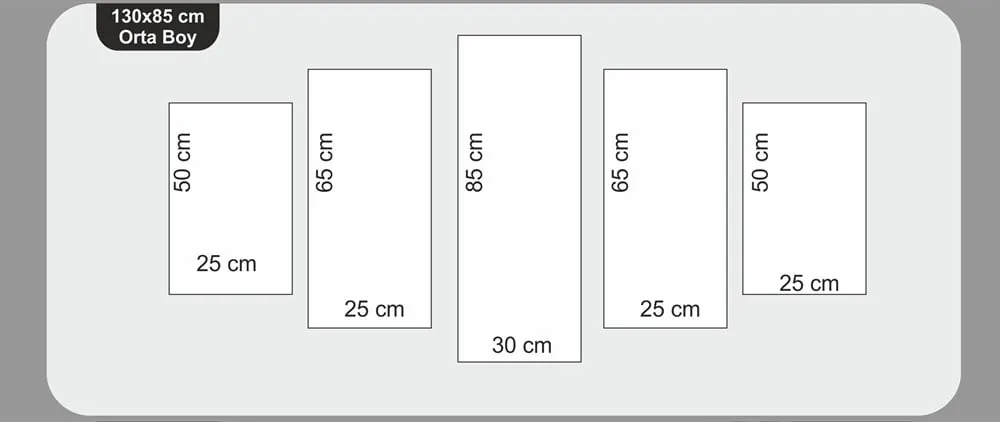 Osmanlı Tuğras?? Saatli 5 Parçalı Kanvas Tablo