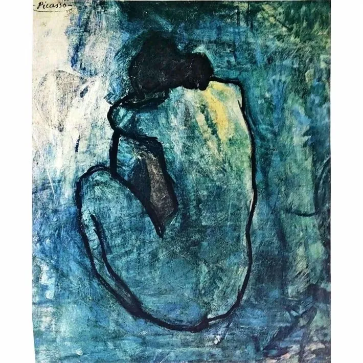 Pablo Picasso Mavi Üçplak Kanvas Tablosu