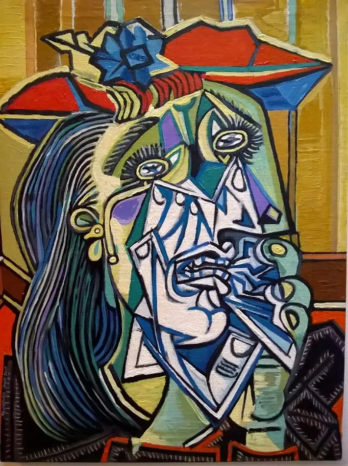 Picasso Ağlayan Kadın Kanvas Tablo
