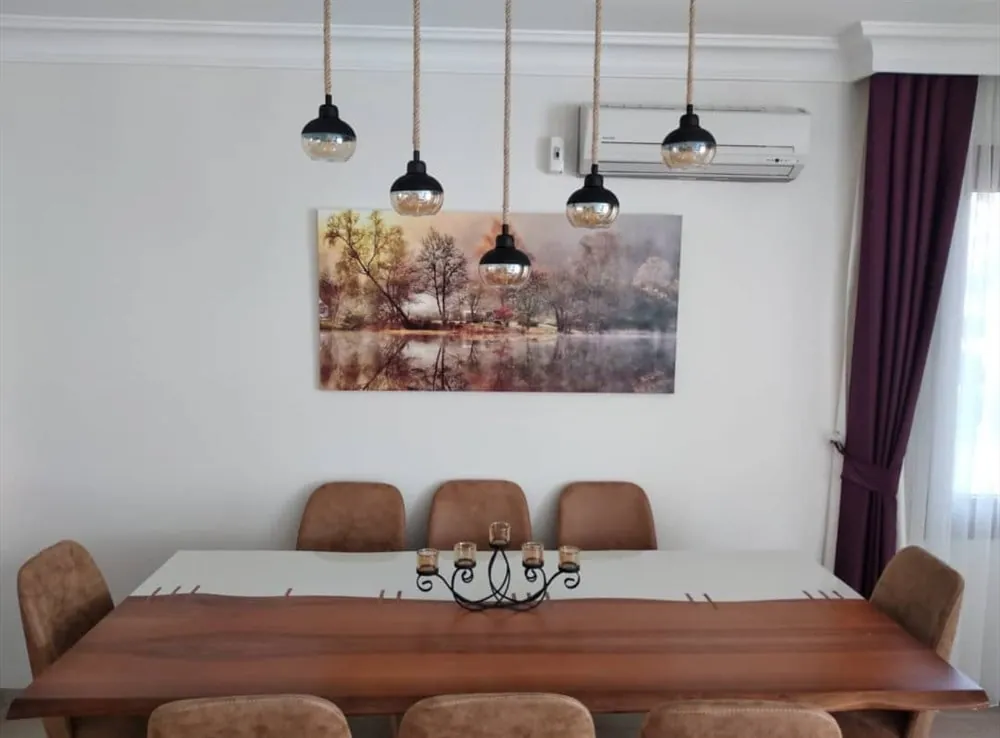 Sonbahar Manzaralı Temalı Kanvas Tablo