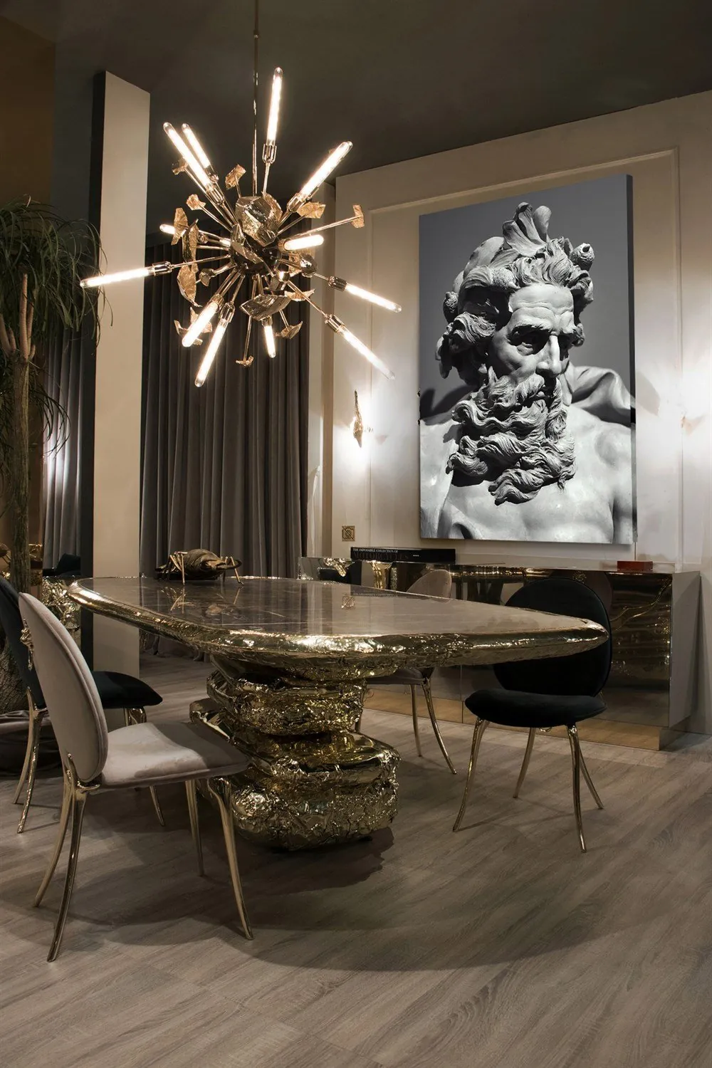 Zeus Heykeli Modern Dekorasyon Kanvas Tablo